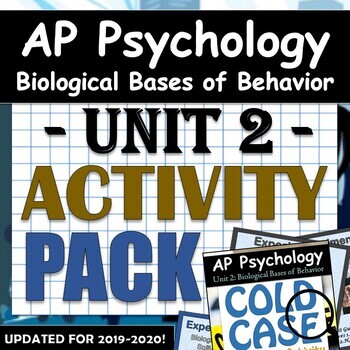 Preview of AP Psych / AP Psychology - Unit 2: Biological Bases of Behavior ACTIVITY PACK!