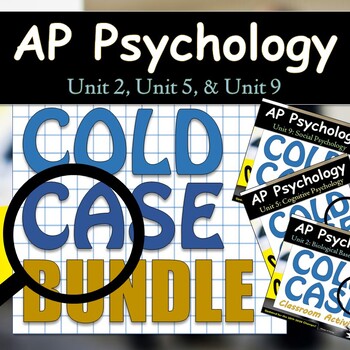 Preview of AP Psychology / AP Psych - COLD CASE MYSTERY BUNDLE - Units 2, 5, & 9!