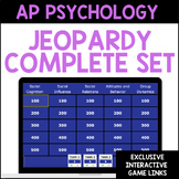AP Psychology Complete Review Bundle: Jeopardy Games & Worksheets