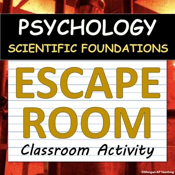 Preview of ESCAPE ROOM! Psychology Classroom Activity - Unit 1: Scientific Foundations