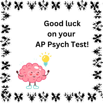 Preview of AP Psychology Goodie Bag Label