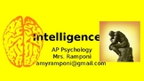 AP Psychology: Intelligence Unit - Death by IQ