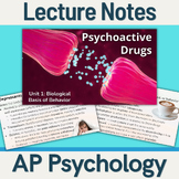 AP Psychology - Lecture Notes - Psychoactive Drugs (Unit 1)