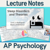 AP Psychology - Lecture Notes - Sleep Disorders and Theories (Unit 2.9)