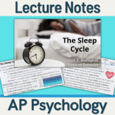 AP Psychology - Lecture Notes - The Sleep Cycle (Unit 2.9)