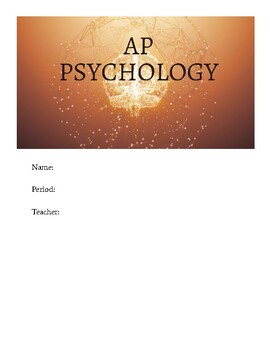 Preview of AP Psychology Module Workbook for Myers Text