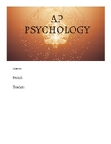 AP Psychology Module Workbook for Myers Text