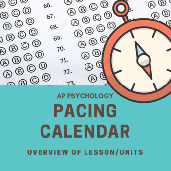 Preview of AP Psychology Pacing Calendar *Editable