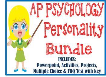 Preview of AP Psychology Personality Unit BUNDLE PowerPoint, Activities, Tests, Projects