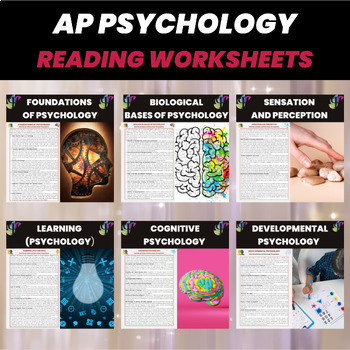 Preview of Psychology Worksheets Bundle