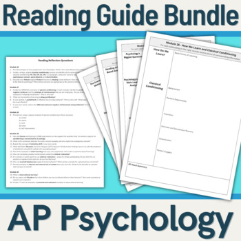 Preview of AP Psychology - Reading Guide (Complete Course)