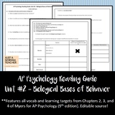 AP Psychology Reading Guide - Unit #2: Biological Bases of