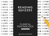 AP Psychology | Reading Quizzes | Clinical Psychology