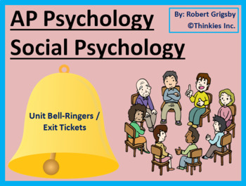 Preview of AP Psychology - Social Psychology Bell Ringers / Class Warm Ups / Exit Tickets
