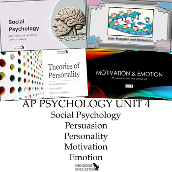 Preview of AP Psychology Unit 4 | Social Psychology and Personality | Psych 2024