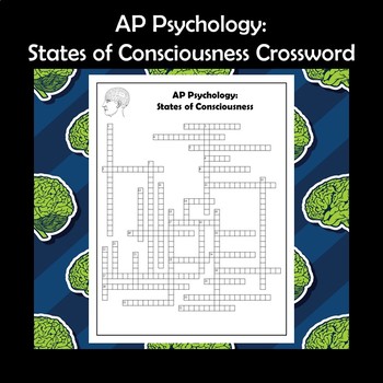 AP Psychology States of Consciousness Crossword Puzzle TpT