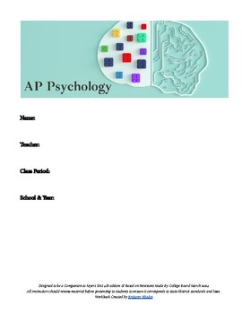 Preview of AP Psychology Student Workbook (updated for 2024 revisions by College Board)