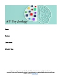 AP Psychology Student Workbook (updated for 2024 revisions