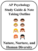 AP Psychology Study Guide Nature Nurture and Human Diversity