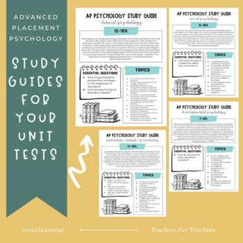 Preview of AP Psychology Study Guide Bundle (ALL UNITS)