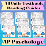 AP Psychology Textbook Reading Guides Unit 1-9 BUNDLE: Mye