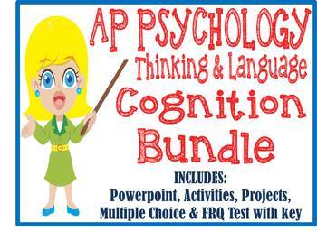 Preview of AP Psychology Thinking & Language Cognition BUNDLE powerpoint activities test