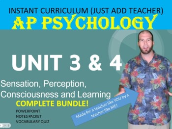 Preview of AP Psychology - Unit 3&4 - Sensation, Perception, Sleep, Learning - Unit BUNDLE