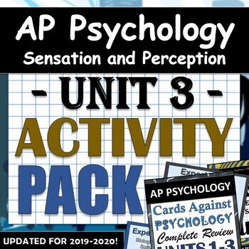 Preview of AP Psych / AP Psychology - Unit 3: Sensation and Perception - Activity Pack!