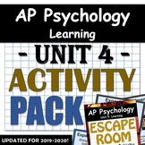 AP Psychology / AP Psych - Unit 4: Learning - Activity Pack!