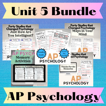 Preview of AP Psychology Unit 5: Cognition BUNDLE