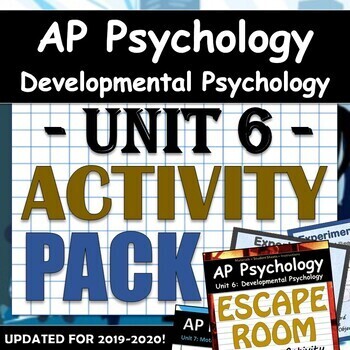 Preview of AP Psychology / AP Psych - Unit 6: Developmental Psych - Activity Pack!