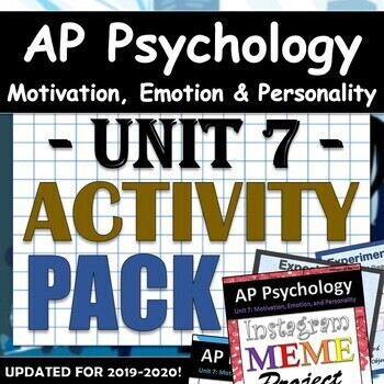 Preview of AP Psychology / AP Psych - Unit 7 - Activity Pack!