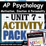 AP Psychology / AP Psych - Unit 7 - Activity Pack!