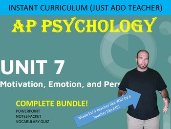 Preview of AP Psychology - Unit 7 - Motivation, Emotion and Personality - UNIT BUNDLE