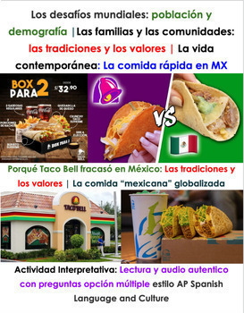 Preview of AP Reading: Lectura y Audio | Por qué Taco Bell fracasó en México| Globalización