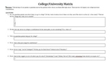 AP Research: College/University Matrix for Students