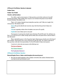 ap research oral defense questions pdf