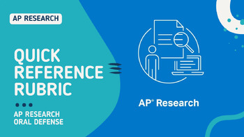 ap research presentation and oral defense rubric