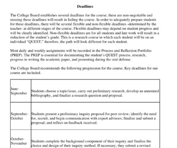 Preview of AP Research Syllabi (Student Copy)