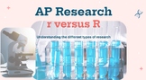 AP Research r versus R