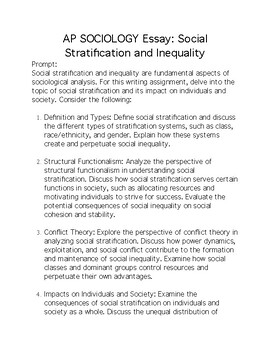 social stratification and inequality essay