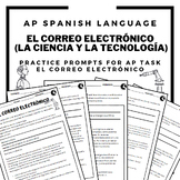 AP SPANISH: El correo electrónico práctica (la ciencia y l