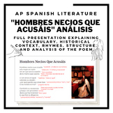 AP SPANISH LITERATURE: "Hombres Necios Que Acusáis" anális
