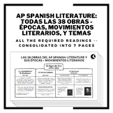 AP SPANISH LITERATURE: todas las obras/readings (épocas, m