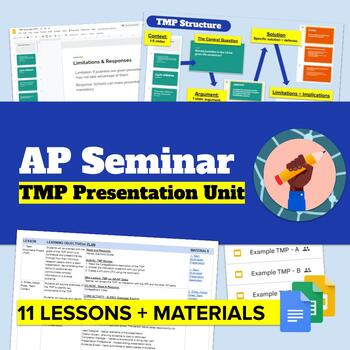 Preview of AP Seminar TMP Presentation Unit (11 Lessons & Materials) | AP Performance Task