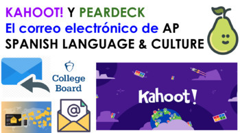 Preview of AP Spanish El correo electrónico: Email Reply Kahoot Review Game for Rules