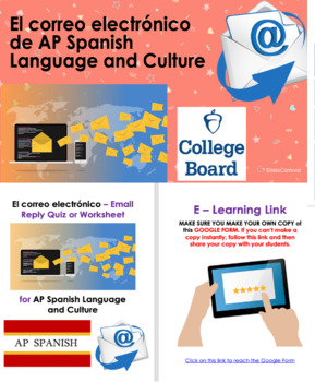 Preview of AP Spanish El correo electrónico | Interpersonal Writing/Email Reply Unit Lesson