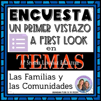 Preview of AP Spanish Encuesta de Intereses en Temas | Las Familias y Las Comunidades