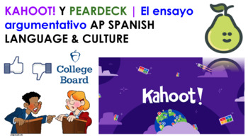Preview of AP Spanish Ensayo Argumentativo o Persuasivo | KAHOOT Review Game for Rules