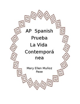 Preview of AP Spanish  La Vida Contemporanea